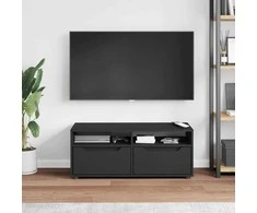 TV staliukas televizoriaus spintelė VISNES Juoda 100x40x38 cm