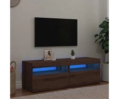 TV staliukas Televizoriaus spintelės su LED, 2vnt., artisano, mediena