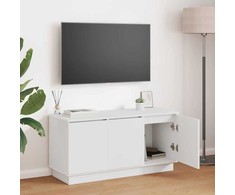 TV staliukas Televizoriaus spintelė Balta 100 x 38 x 49 cm Apdirbta mediena
