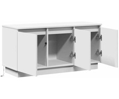 TV staliukas Televizoriaus spintelė 100 x 38 x 49 cm Balta Apdirbta mediena