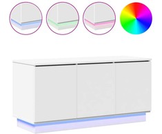 TV staliukas Televizoriaus spintelė Balta 100 x 38 x 49 cm Apdirbta mediena