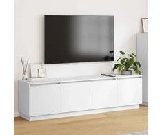 TV staliukas Televizoriaus spintelė Balta 180 x 38 x 49 cm Apdirbta mediena