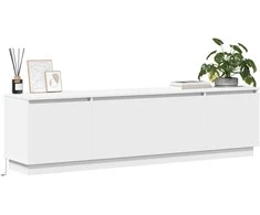 TV staliukas Televizoriaus spintelė Balta 180 x 38 x 49 cm Apdirbta mediena