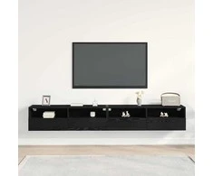 TV staliukas TV sieninė spintelė 2 pcs juoda ąžuolo 100 x 30 x 30 cm