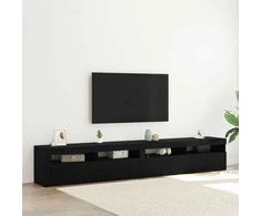 TV staliukas Televizoriaus spintelė 2 pcs Juodas ąžuolas 240 x 35 x 40 cm