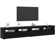 TV staliukas Televizoriaus spintelė 2 pcs Juodas ąžuolas 240 x 35 x 40 cm