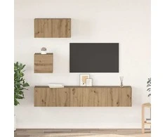 TV staliukas TV spintelių komplektas 3 pcs Amatininkų ąžuolas