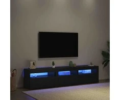 TV staliukas Televizoriaus spintelė 2 pcs Juodas ąžuolas 180 x 35 x 40 cm
