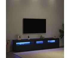 TV staliukas Televizoriaus spintelė 2 pcs Juodas ąžuolas 195 x 35 x 40 cm