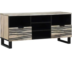 TV staliukas TV vienetai su stalčių Balta 100 x 33 x 46 cm Apdirbta mediena