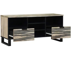TV staliukas TV vienetai su stalčių Balta 100 x 33 x 46 cm Apdirbta mediena