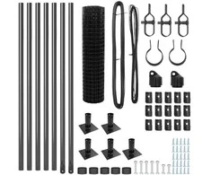 Tvora su stulpais Pilka 0,6 x 10 m Plienas ir PVC