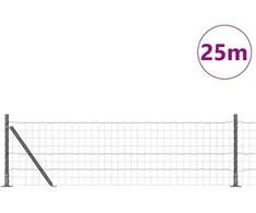 Tvora su stulpais Pilka 0,6 x 25 m Plienas ir PVC