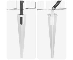 Tvora su stulpais Pilka 0,6 x 50 m Plienas ir PVC