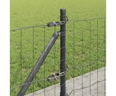 Tvora su stulpais Pilka 0,6 x 50 m Plienas ir PVC