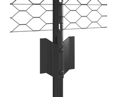 Hexagonal Fence with Post 10 x 0,8 m PVC dengtas plienas Pilka