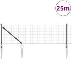 Tvora su stulpais Pilka 0,8 x 25 m Plienas ir PVC