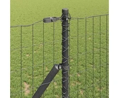 Tvora su stulpais Pilka 1 x 25 m Plienas ir PVC