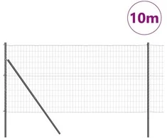 Tvora su stulpais Pilka 1,2 x 10 m Plienas ir PVC