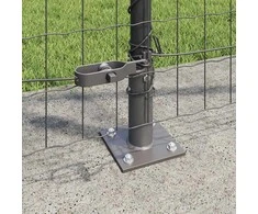 Tvora su stulpais Pilka 1,2 x 25 m Plienas ir PVC