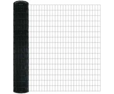 Tvora su stulpais Pilka 1,6 x 10 m Plienas ir PVC