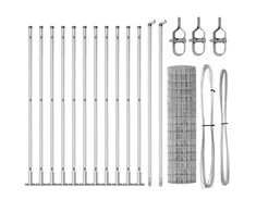 Tvora su stulpais Sidabro 0,8 x 25 m Plienas