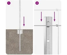 Lauko laukinė tvora su stulpais 50 x 0,8 m Sidabrinė Tinklelis