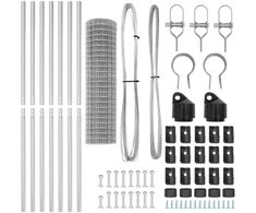 Tvora su stulpais Sidabro 1 x 10 m Plienas ir PVC