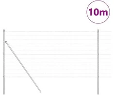 Tvora su stulpais Sidabro 1,2 x 10 m Plienas ir PVC