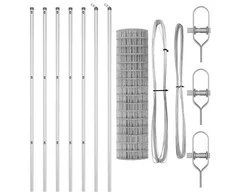 Tvora su stulpais Sidabro 1,4 x 10 m Plienas ir PVC