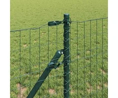 Tvora su stulpais Žalia 0,4 x 50 m Plienas ir PVC
