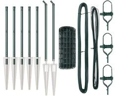 Tvora su stulpais Žalia 0,6 x 10 m Plienas ir PVC
