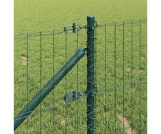 Tvora su stulpais Žalia 0,6 x 25 m Plienas ir PVC