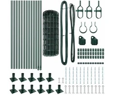 Tvora su stulpais Žalia 0,6 x 25 m Plienas ir PVC