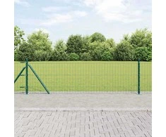 Tvora su stulpais Žalia 0,6 x 50 m Plienas ir PVC