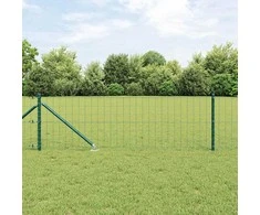 Tvora su stulpais Žalia 0,8 x 25 m Plienas ir PVC