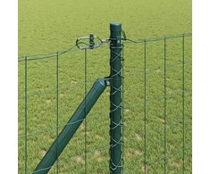 Tvora su stulpais Žalia 1 x 25 m Plienas ir PVC