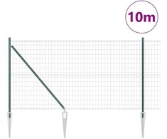 Tvora su stulpais Žalia 1,2 x 10 m Plienas ir PVC