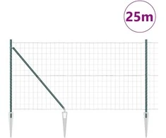 Tvora su stulpais Žalia 1,2 x 25 m Plienas ir PVC
