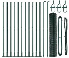 Tvora su stulpais Žalia 1,2 x 25 m Plienas ir PVC