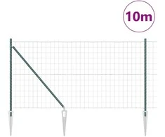 Tvora su stulpais Žalia 1,4 x 10 m Plienas ir PVC