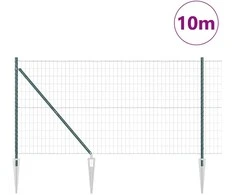 Tvora su stulpais Žalia 1,4 x 10 m Plienas ir PVC
