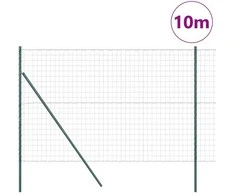 Tvora su stulpais Žalia 1,6 x 10 m Plienas ir PVC