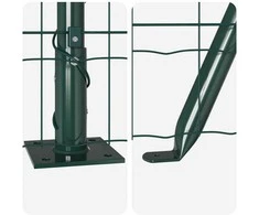 Tvora su stulpais Žalia 1,6 x 10 m Plienas ir PVC