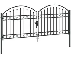 Tvora vartai ASSEN 301 x 175,5 cm Plienas Pilka Užrakintas