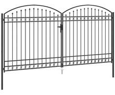 Tvora vartai ASSEN 401 x 250 cm Plienas Pilka Užrakintas