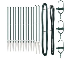 Tvorelės stulpas 13 pcs Žalia Plienas