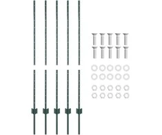 Tvorelės stulpas 5 pcs Žalia 120 cm Plienas