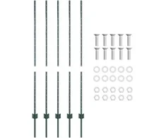 Tvorelės stulpas 5 pcs Žalia 140 cm Plienas