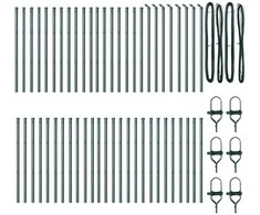 Tvorelės stulpas 52 pcs Žalia 3,2 x 3,2 x 80 cm